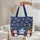 Personalized Star Penguins Christmas Tree Presents Snowflake - Holiday Gift Quilted Tote Bag - 5