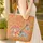 Rainbow Guitar Fly Agaric Mushroom Blue Butterfly - Everyday Carry Gift Quilted Tote Bag - 4