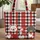 Paw Prints Hearts Buffalo Check Gingham Plaid - Everyday Carry Gift for Pet Lover Quilted Tote Bag - 1