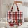 Paw Prints Hearts Buffalo Check Gingham Plaid - Everyday Carry Gift for Pet Lover Quilted Tote Bag - 5
