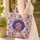 Afro-Caribbean Woman Afro Hair Hoop Earrings Organic Swirls Botanical Everyday Carry Gift Quilted Tote Bag - 4