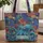 Blue Octopus Distinctive Eyes Tropical Fish Coral Reef - Travel Essentials Gift Quilted Tote Bag - 1