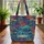 Blue Octopus Distinctive Eyes Tropical Fish Coral Reef - Travel Essentials Gift Quilted Tote Bag - 3