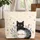 Black Cat Lavender 'Your Name' Floral Wreath - Everyday Carry Tote for Cat Lovers Quilted Tote Bag - 1