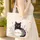 Black Cat Lavender 'Your Name' Floral Wreath - Everyday Carry Tote for Cat Lovers Quilted Tote Bag - 4