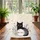 Black Cat Lavender 'Your Name' Floral Wreath - Everyday Carry Tote for Cat Lovers Quilted Tote Bag - 3