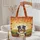 Australian Shepherd Wildflowers Autumn Leaves - Everyday Carry Dog Lover Gift Quilted Tote Bag - 5