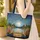 Western Name Sign Lakeside Campfire Scene - Everyday Carry Camping Lover Gift Quilted Tote Bag - 4