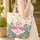 Pink Flamingos Heart Tropical Foliage Floral Wreath – Everyday Carry Gift Quilted Tote Bag - 4