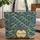 Ornate Circular Medallion with Calligraphy & Japanese Ocean Waves Everyday Carry Gift Quilted Tote Bag - 1