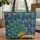 Ornate Peacock Fanned Tail Feathers Personalized Scroll - Wildlife Lover Gift Quilted Tote Bag - 1