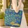Ornate Peacock Fanned Tail Feathers Personalized Scroll - Wildlife Lover Gift Quilted Tote Bag - 4
