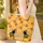 Honey Bees Honeycomb Personalized Name Scroll - Everyday Carry Gift Quilted Tote Bag - 4