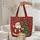 Santa Claus Christmas Tree Personalized Name - Christmas Holiday Gift Quilted Tote Bag - 5
