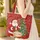 Santa Claus Christmas Tree Personalized Name - Christmas Holiday Gift Quilted Tote Bag - 4