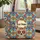 Folk Art Sugar Skull Marigold Wreath - Everyday Carry Gift Quilted Tote Bag - 1