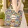 Folk Art Sugar Skull Marigold Wreath - Everyday Carry Gift Quilted Tote Bag - 4