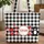 Red Hearts Paw Prints Compact Frame Black White Buffalo Check - Everyday Carry Gift for Pet Lover Quilted Tote Bag - 1