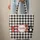 Red Hearts Paw Prints Compact Frame Black White Buffalo Check - Everyday Carry Gift for Pet Lover Quilted Tote Bag - 6