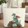 Blue-Green Dragon Antique Books Name - Everyday Carry Gift for Fantasy Reader Quilted Tote Bag - 1
