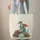 Blue-Green Dragon Antique Books Name - Everyday Carry Gift for Fantasy Reader Quilted Tote Bag - 6