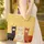 Three Alpacas Floral Leaves Stars - Alpaca Lover Everyday Carry Gift Quilted Tote Bag - 4