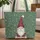 Personalized Festive Gnome Winter Foliage Snowflakes Christmas Gift Quilted Tote Bag - 1