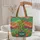 Cacti Agave Marigold Floral Wreath Personalized Desert - Everyday Carry Gift Quilted Tote Bag - 5