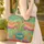 Cacti Agave Marigold Floral Wreath Personalized Desert - Everyday Carry Gift Quilted Tote Bag - 4