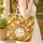 Maple Oak Birch Leaves Scattered Wreath Personalized - Everyday Carry Gift Quilted Tote Bag - 4