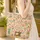 Vintage Sewing Machine Folk Art Wildflowers Personalized Name - Everyday Carry Gift Quilted Tote Bag - 4
