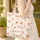 Poppies Garden Flowers Floral Wreath Calligraphy Name - Everyday Carry Gift Quilted Tote Bag - 4