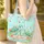 Sea Turtles Tropical Flowers Seashells Hibiscus Ocean Waves Name Scroll - Everyday Carry Gift Quilted Tote Bag - 4