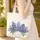 Bluebonnet Botanical Filigree Flowers - Everyday Carry Gift Quilted Tote Bag - 4