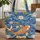 Ornate Koi Fish Water Lily Everyday Carry Gift Quilted Tote Bag - 1