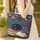 Black Cat Books Sleeping Folk Art Botanicals - Everyday Carry Bookworm Gift Quilted Tote Bag - 4