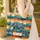 Personalized Elephant Calf Sunset Landscape Scene - Wildlife Lover Travel Essentials Gift Quilted Tote Bag - 4