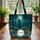 Moonlit Forest Wildflowers Floral Wreath Personalized Name - Everyday Carry Gift Quilted Tote Bag - 3