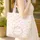 Pink Cherry Blossom Floral Wreath Personalized - Everyday Carry Gift Quilted Tote Bag - 4
