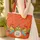 Folk Art Chickens Roosters Ginkgo Leaves Floral Hoop - Everyday Carry Gift for Chicken Lover Quilted Tote Bag - 4