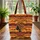 African Woman Profile Headwrap Hoop Earring Everyday Carry Gift for Women Quilted Tote Bag - 3