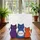 Three Cats Floral Wreath Swirling Scrollwork Dots Leaves - Everyday Carry Cat Lover Gift Quilted Tote Bag - 3