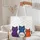 Three Cats Floral Wreath Swirling Scrollwork Dots Leaves - Everyday Carry Cat Lover Gift Quilted Tote Bag - 5