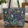 Personalized Floral Wreath Name Moonlit Lily of the Valley House Scene - Everyday Carry Gift Quilted Tote Bag - 1