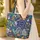 Personalized Floral Wreath Name Moonlit Lily of the Valley House Scene - Everyday Carry Gift Quilted Tote Bag - 4