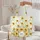 Painterly Sunflowers Personalized Name Wreath - Everyday Carry Gift Quilted Tote Bag - 5