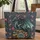 Black Dragon Antique Books Botanical Flowers - Everyday Carry Dragon Book Lover Gift Quilted Tote Bag - 1