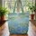 Sunlit Pond Water Lily Floral Wreath with Floating Lily Pads - Everyday Carry Flower Lover Gift Quilted Tote Bag - 3
