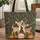 Young Deer Autumn Forest Foliage Leaves Berries Garland - Everyday Carry Gift Quilted Tote Bag - 1