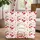 Ripe Red Cherries Green Stems Pink Bows Small Red Hearts Floral Wreath Everyday Carry Gift Quilted Tote Bag - 1